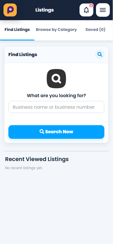 Pezani business listings search